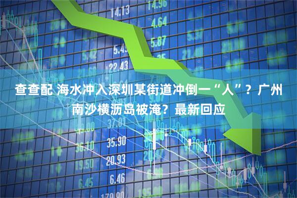 查查配 海水冲入深圳某街道冲倒一“人”？广州南沙横沥岛被淹？最新回应